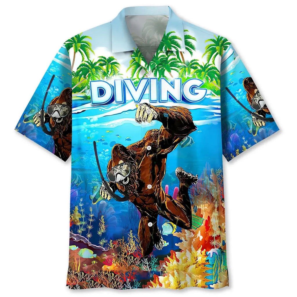 Hawaiian Shirt / Adults / S Scuba Diving Diving Hawaiian Shirt
