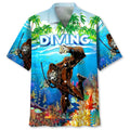 Hawaiian Shirt / Adults / S Scuba Diving Diving Hawaiian Shirt