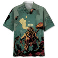 Hawaiian Shirt / Adults / S Scuba Diving Gray Hawaiian Shirt