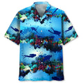 Hawaiian Shirt / Adults / S Scuba Diving Light Ocean Hawaiian Shirt