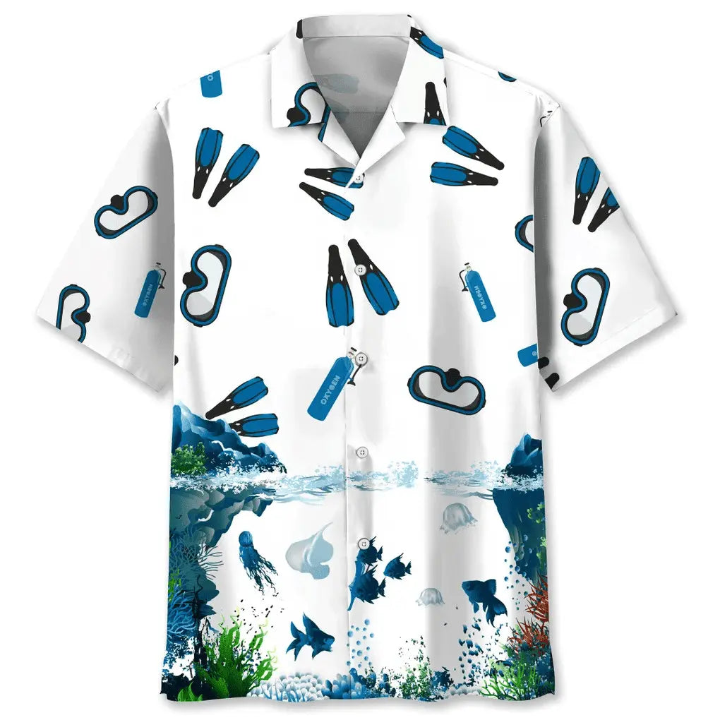 Hawaiian Shirt / Adults / S Scuba Diving Lovers Hawaiian Shirt
