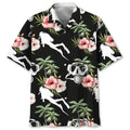 Hawaiian Shirt / Adults / S Scuba Diving Nature Flower Hawaiian Shirt