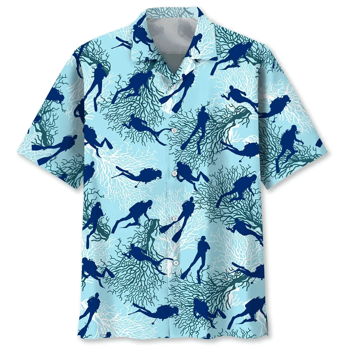 Hawaiian Shirt / Adults / S Scuba Diving Ocean Light Hawaiian Shirt