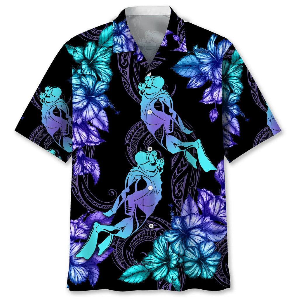 Hawaiian Shirt / Adults / S Scuba Diving Tropical Shirt Hawaiian Shirt