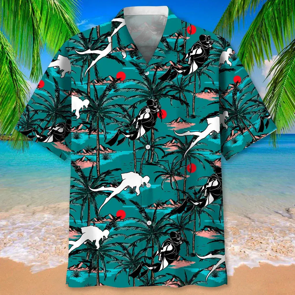 Scuba Diving Vintage Hawaiian Shirt