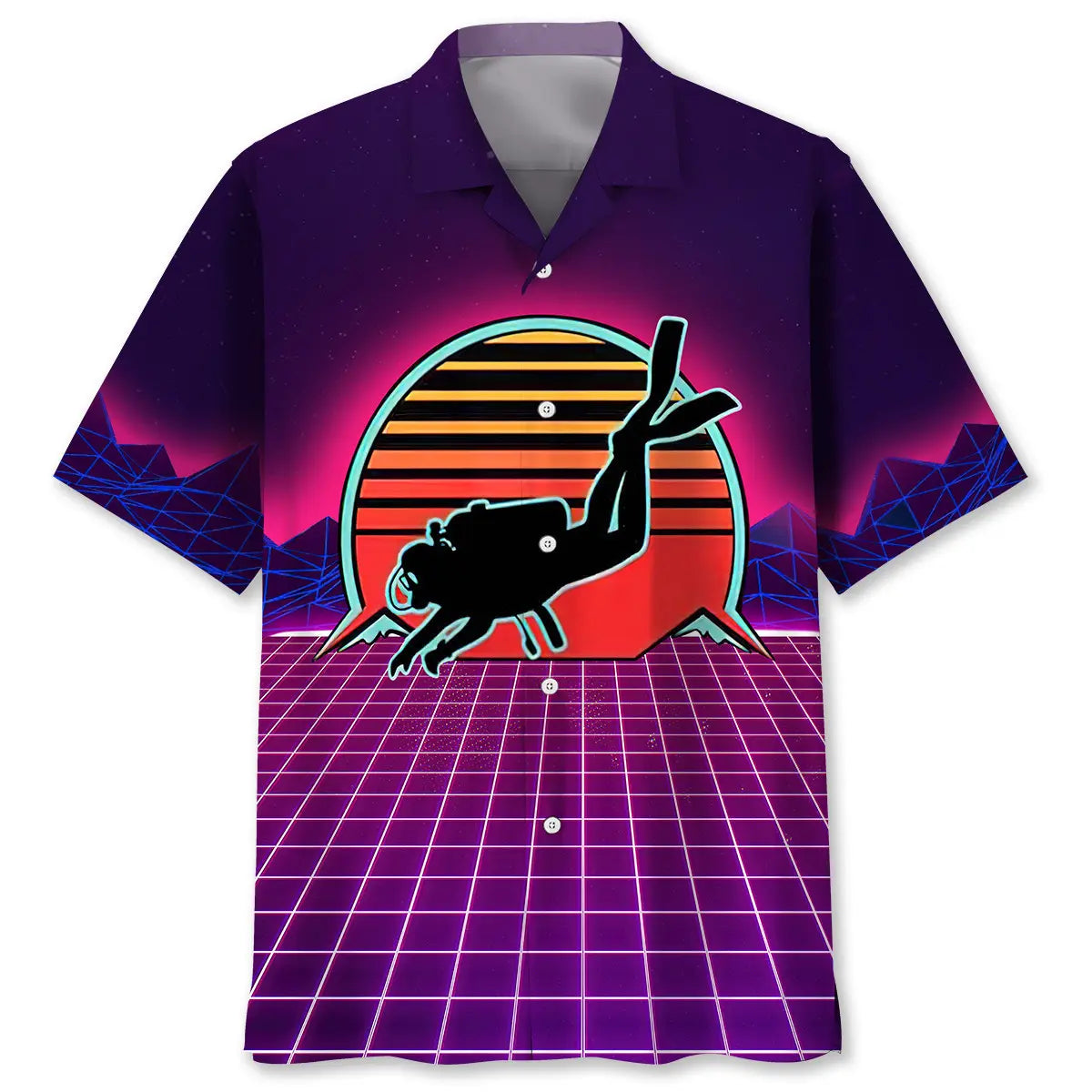 Hawaiian Shirt / Adults / S Scuba Diving Vintage Hawaiian Shirt