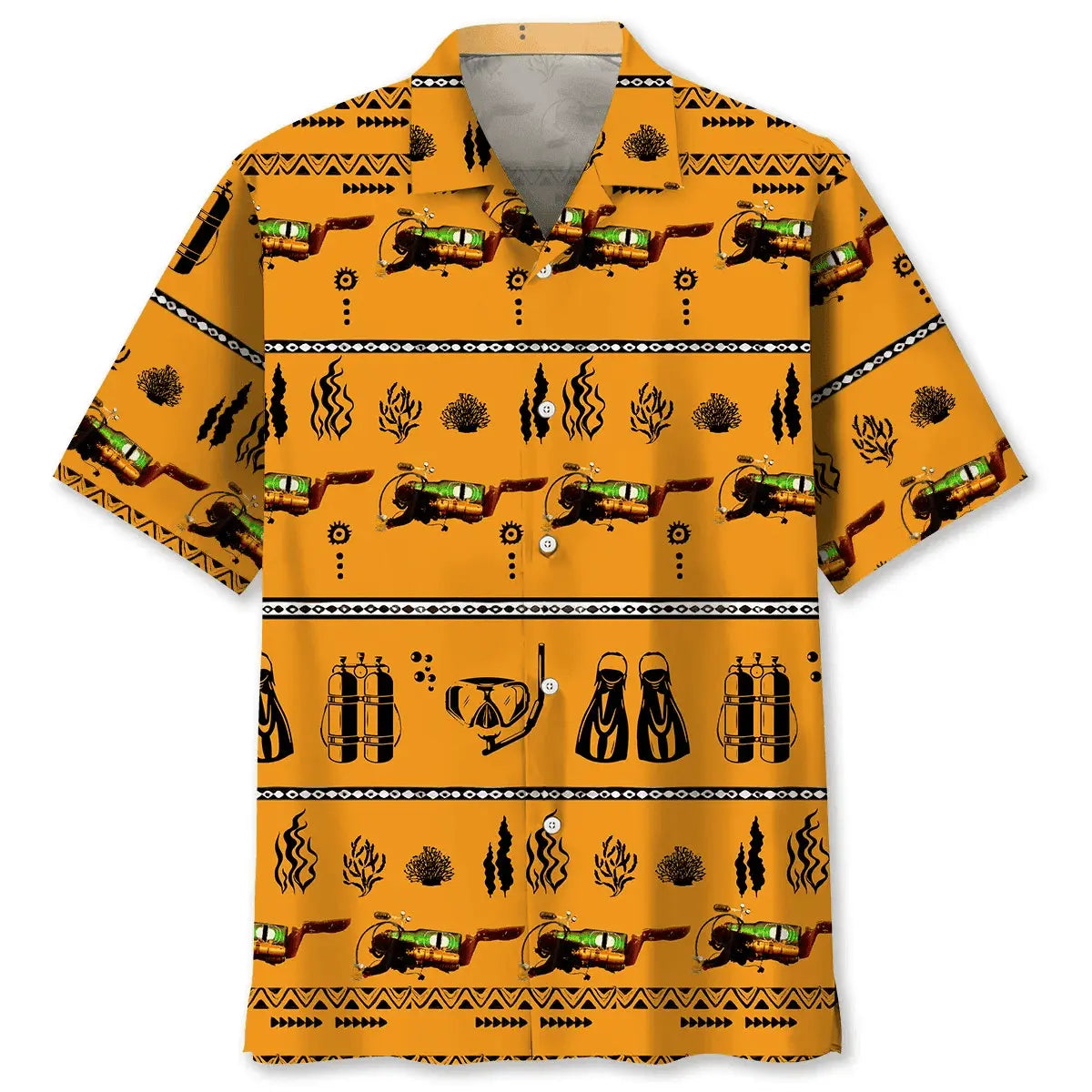 Hawaiian Shirt / Adults / S Scuba Diving Vintage Tool Hawaiian Shirt