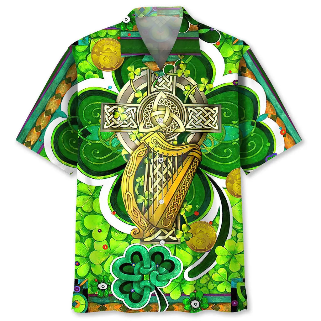 Hawaiian Shirt / Adults / S Shamrock Green Irish St.Patrick Day Hawaiian Shirt