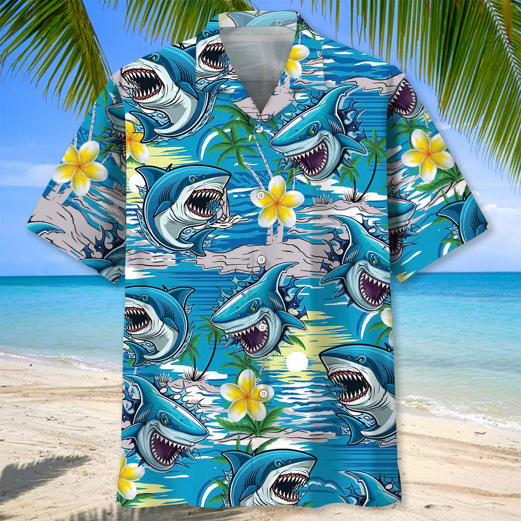 Shark Aloha Hawaiian Shirt