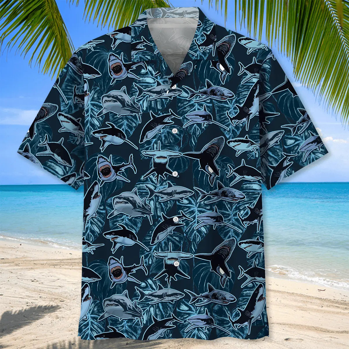 Shark Camouflage Hawaiian Shirt