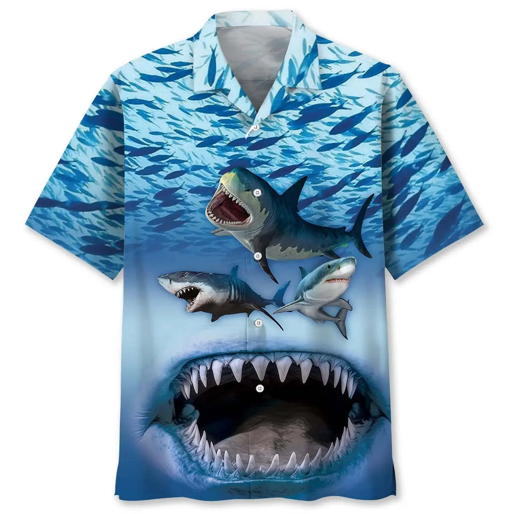 Hawaiian Shirt / Adults / S Shark Jaw Hawaiian Shirt