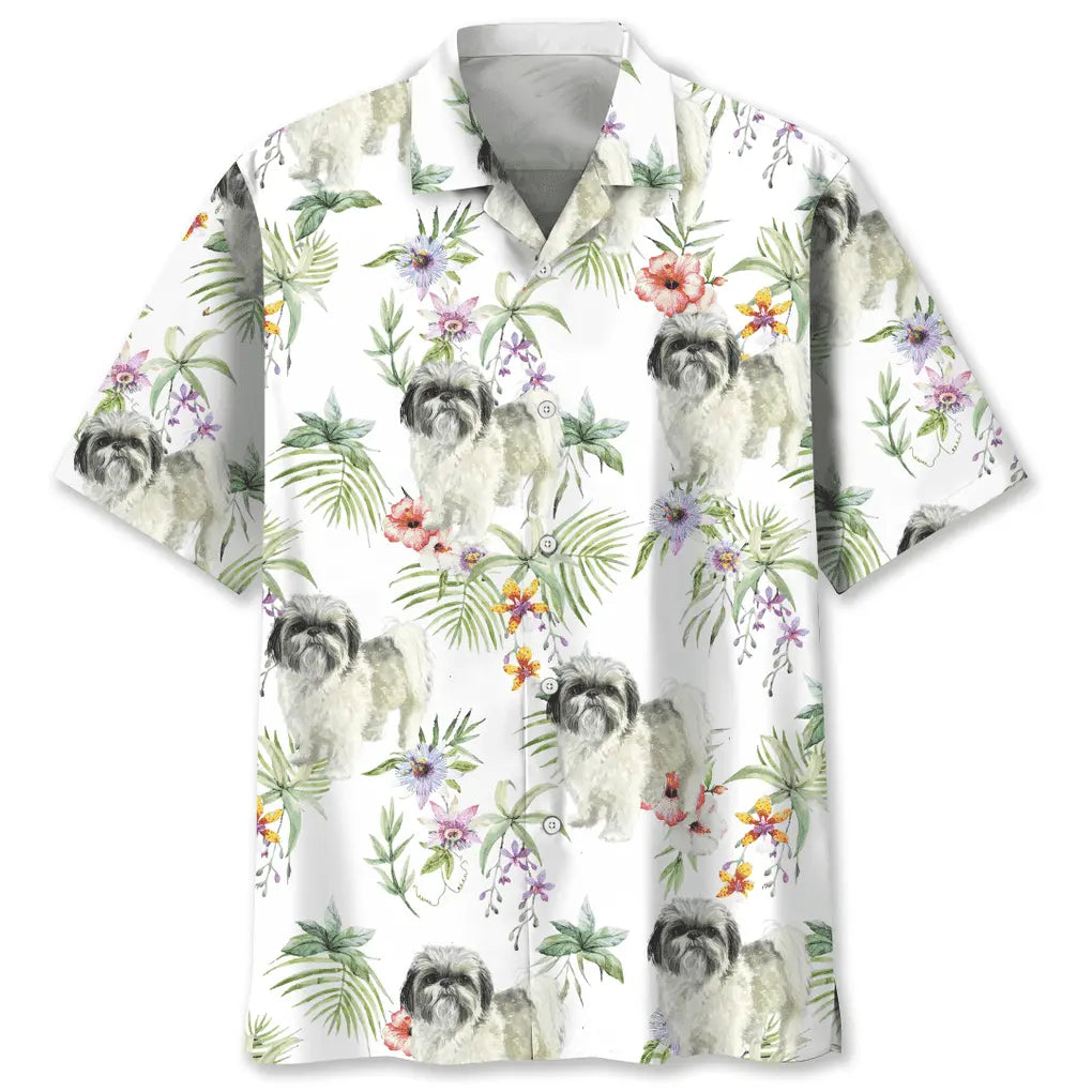 Hawaiian Shirt / Adults / S Shih Tzu Tropical Hawaiian Shirt