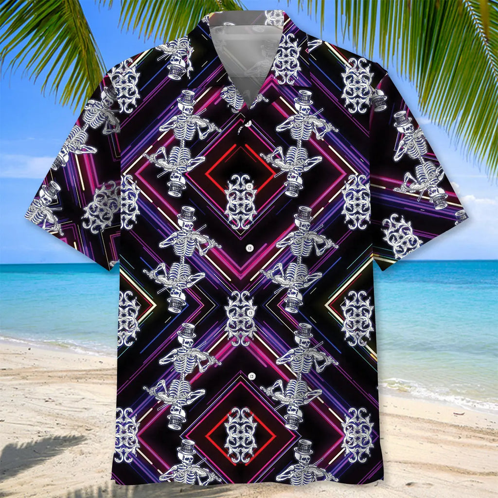 Skeleton Violin Hawaiian Shirt