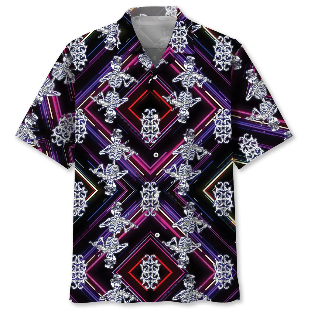 Hawaiian Shirt / Adults / S Skeleton Violin Hawaiian Shirt