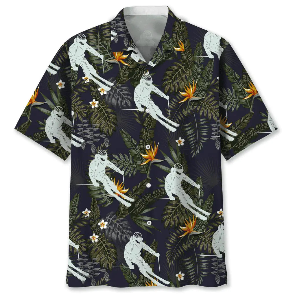 Hawaiian Shirt / Adults / S Skiing Hawaiian Nature Hawaiian Shirt