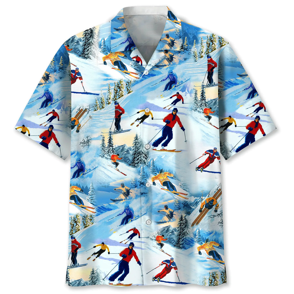 Hawaiian Shirt / Adults / S Skiing Land Hawaiian Shirt