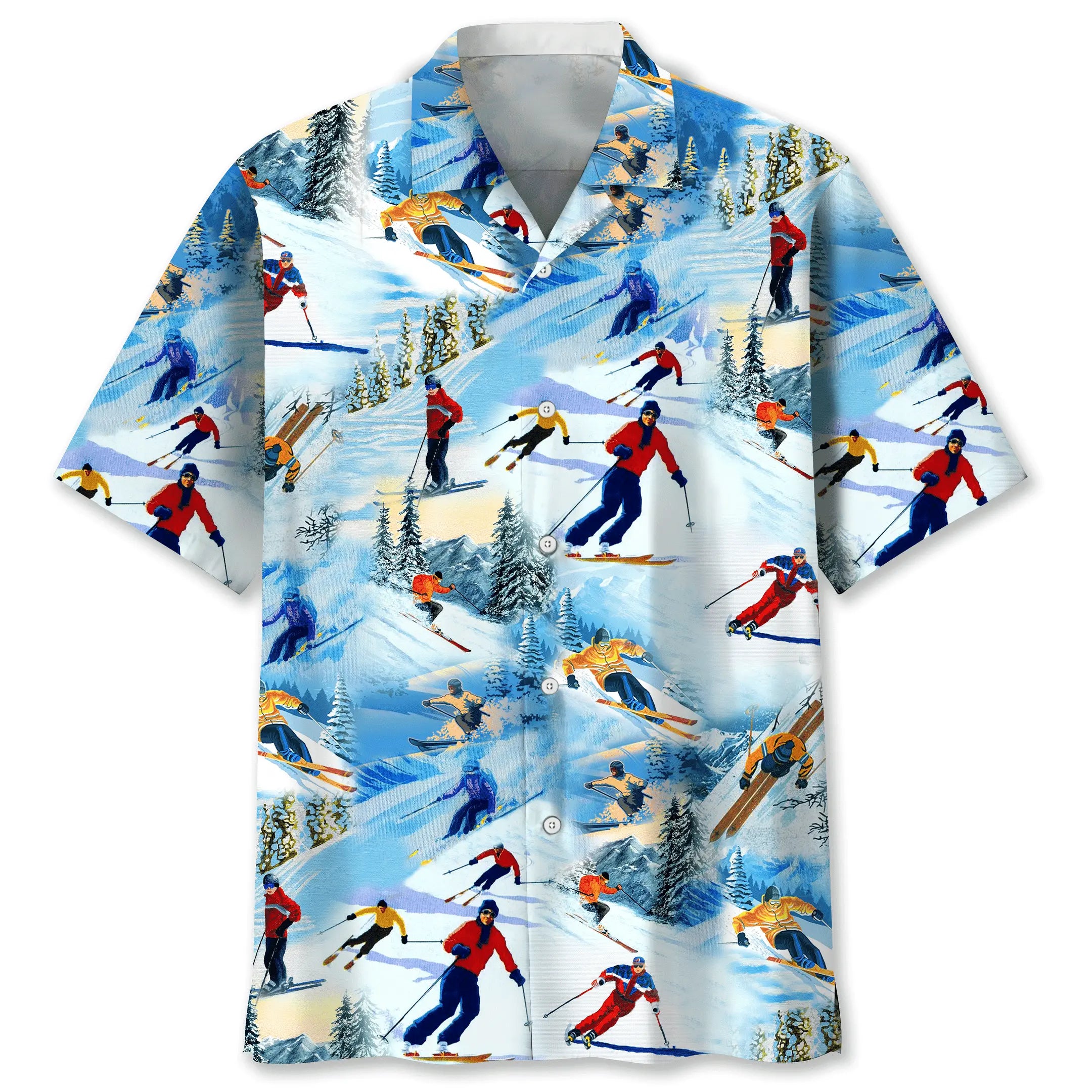 Hawaiian Shirt / Adults / S Skiing Land Hawaiian Shirt