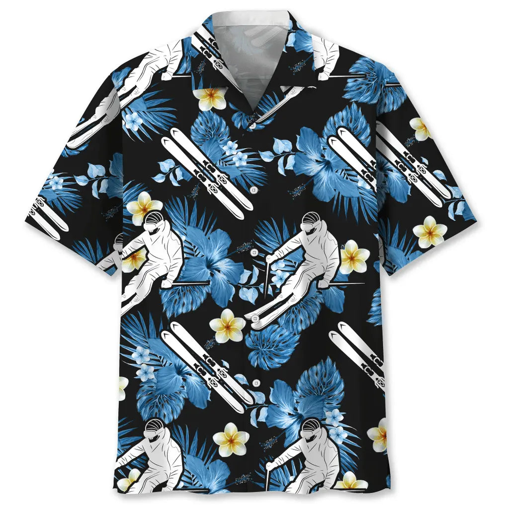 Hawaiian Shirt / Adults / S Skiing Nature Hawaiian Shirt