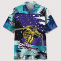 Hawaiian Shirt / Adults / S Skiing Snow Landscape Print Hawaiian Shirt