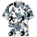 Hawaiian Shirt / Adults / S Skiing White Nature Hawaiian Shirt