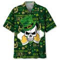 Hawaiian Shirt / Adults / S Skull Beer Green Irish St.Patrick Day Hawaiian Shirt