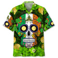 Hawaiian Shirt / Adults / S Skull Irish St.Patrick Day Hawaiian Shirt