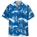 Hawaiian Shirt / Adults / S Skydiving Blue Hawaiian Shirt