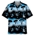 Hawaiian Shirt / Adults / S Skydiving Blue Hawaiian Shirt