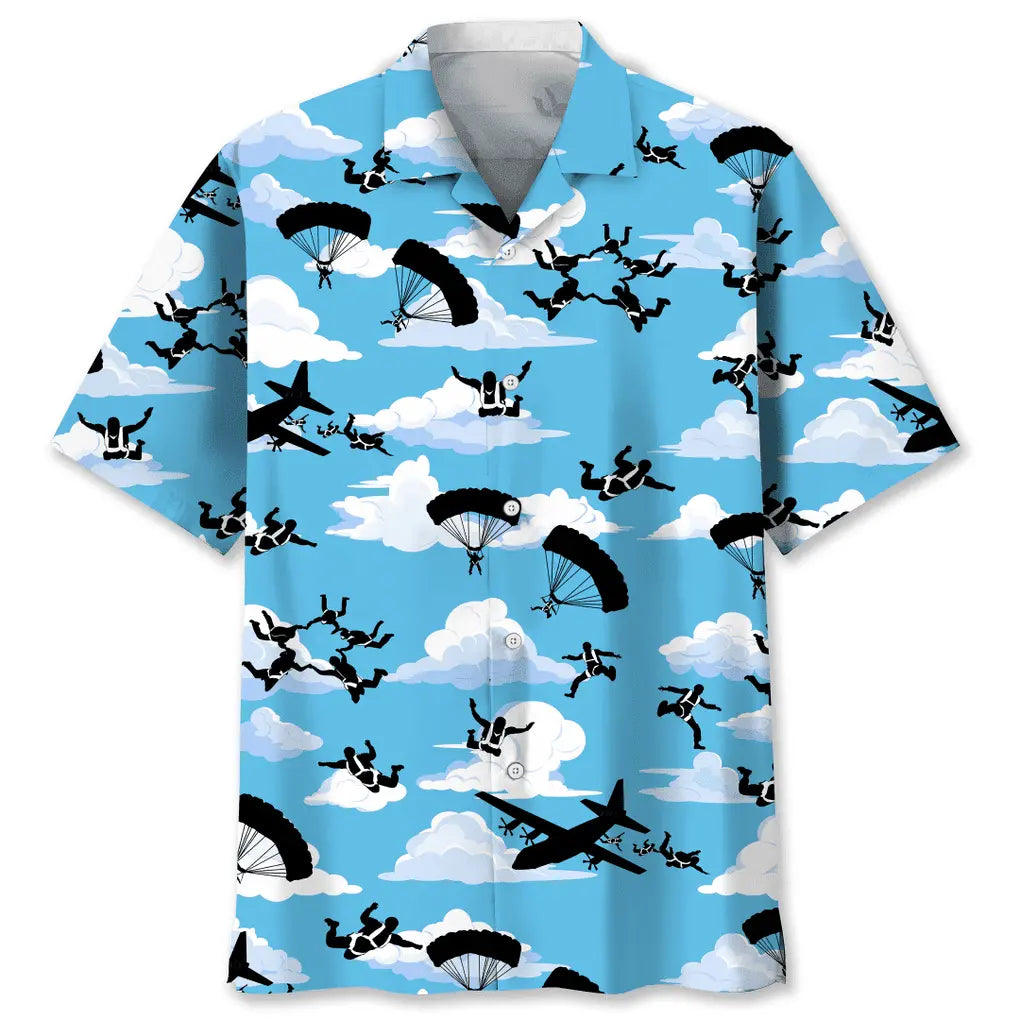Hawaiian Shirt / Adults / S Skydiving Blue Sky Hawaiian Shirt