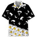 Hawaiian Shirt / Adults / S Skydiving Daisy Flower Hawaiian Shirt