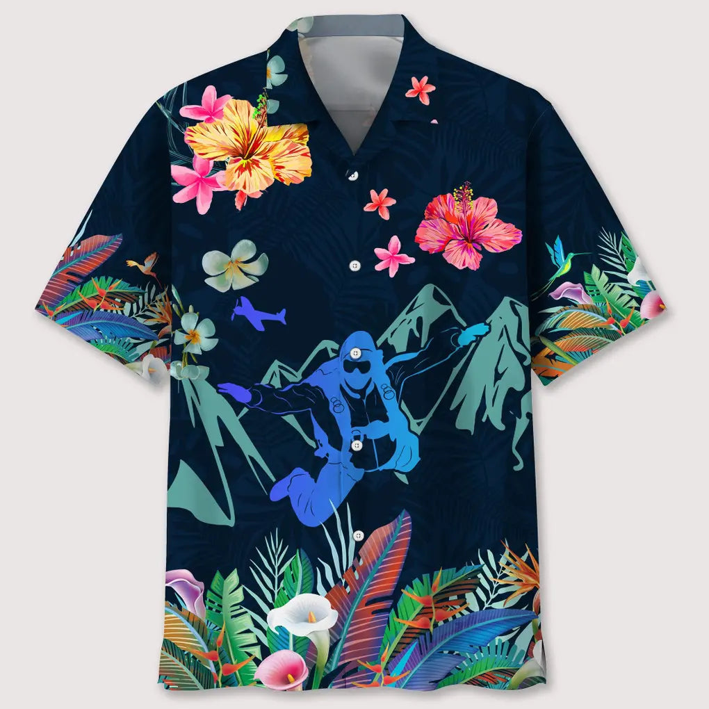 Hawaiian Shirt / Adults / S Skydiving Love Tropical Hawaiian Shirt