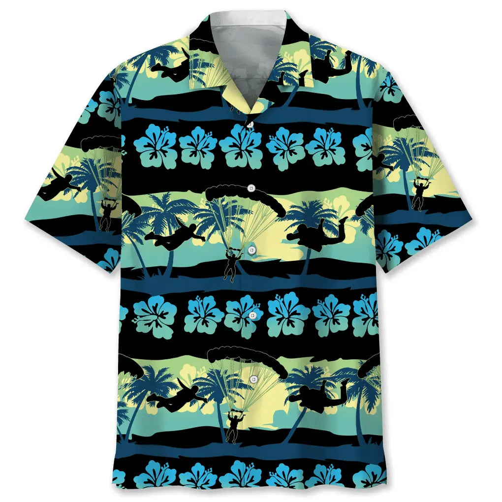 Hawaiian Shirt / Adults / S Skydiving Nature Beach Hawaiian Shirt