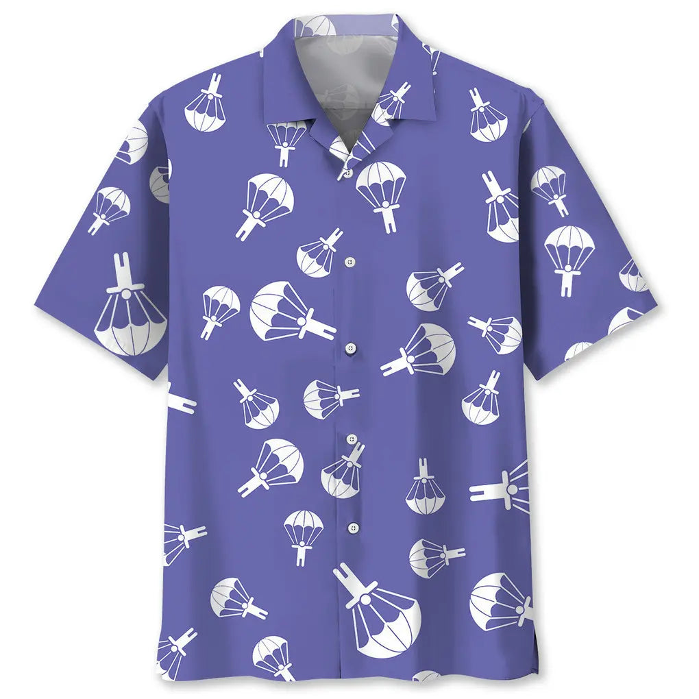 Hawaiian Shirt / Adults / S Skydiving Purple Hawaiian Shirt