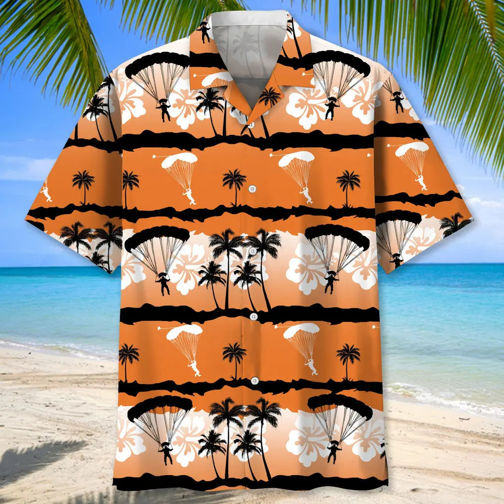 Skydiving Sunset Hawaiian Shirt