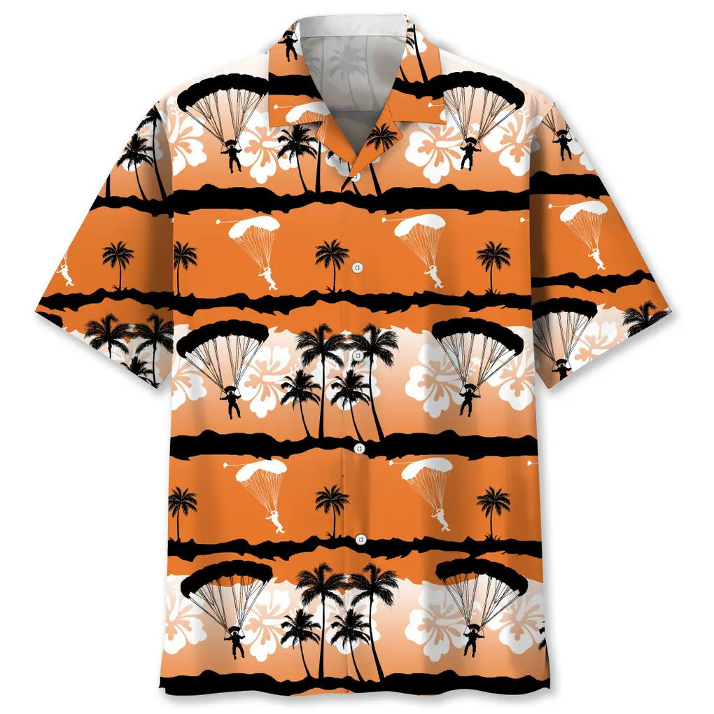Hawaiian Shirt / Adults / S Skydiving Sunset Hawaiian Shirt