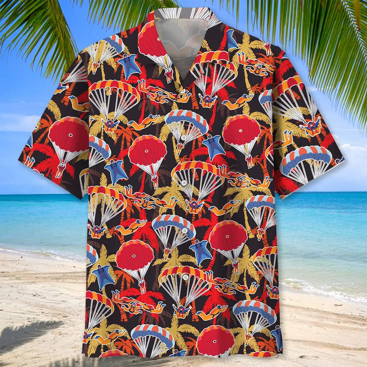 Skydiving Tropical Hawaiian Shirt