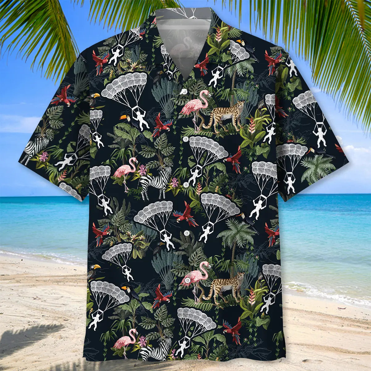 Skydiving Tropical Hawaiian Shirt
