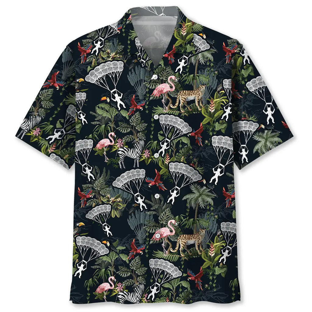 Hawaiian Shirt / Adults / S Skydiving Tropical Hawaiian Shirt
