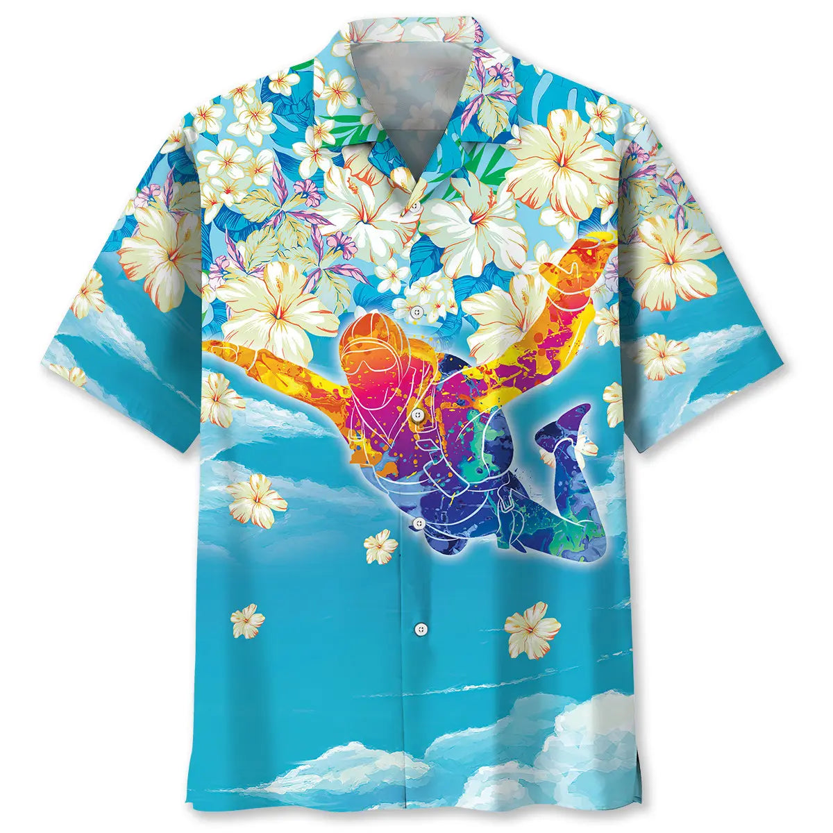 Hawaiian Shirt / Adults / S Skydiving Tropical Hawaiian Shirt