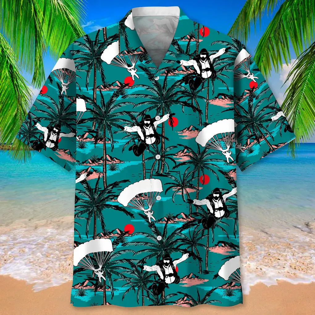 Skydiving Vintage Hawaiian Shirt