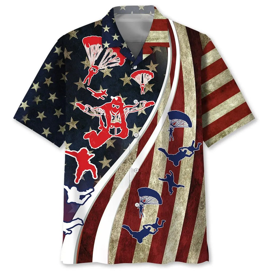 Hawaiian Shirt / Adults / S Skydiving Vintage Hawaiian Shirt
