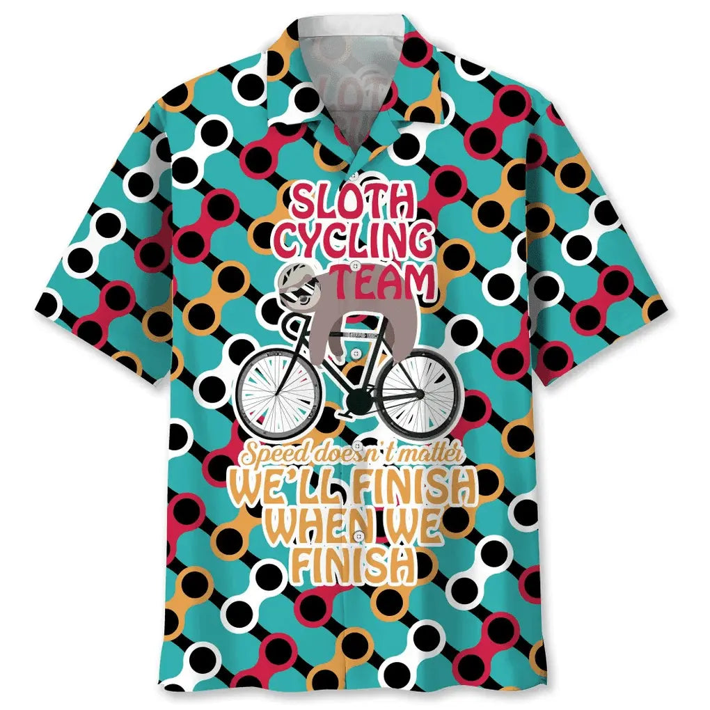 Hawaiian Shirt / Adults / S Sloth Cycling Team Hawaiian Shirt