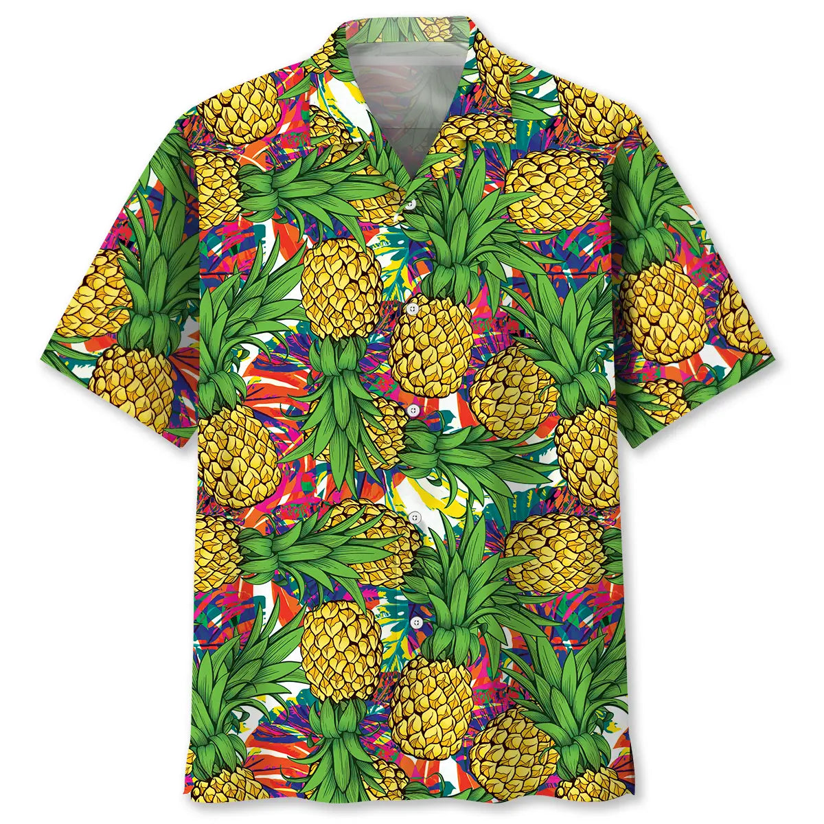 Hawaiian Shirt / Adults / S Summer Pineapple Hawaiian Shirt Men