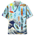Hawaiian Shirt / Adults / S Surfing Blue Lovers Hawaiian Shirt