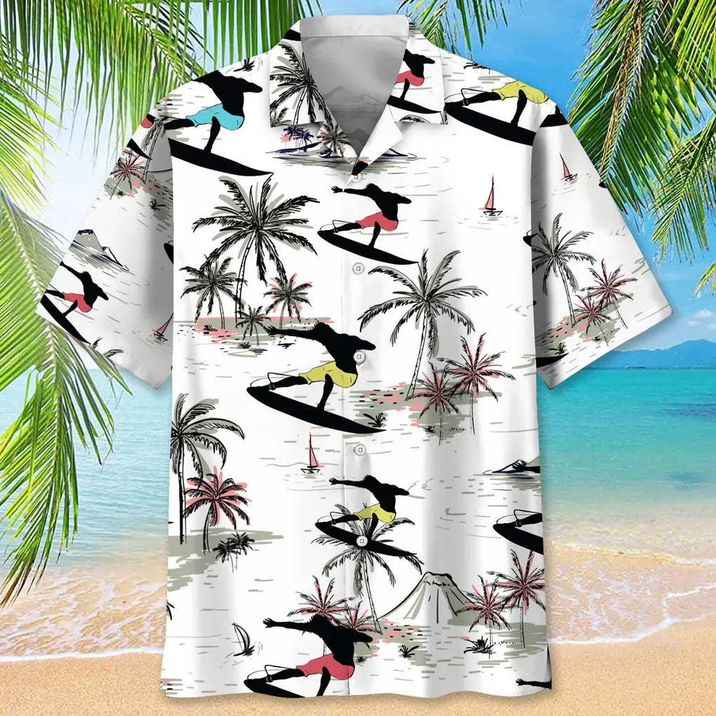 Surfing Coconut Hawaiian Shirt