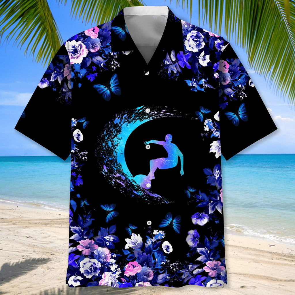Surfing Hawaiian Nature Hawaiian Shirt