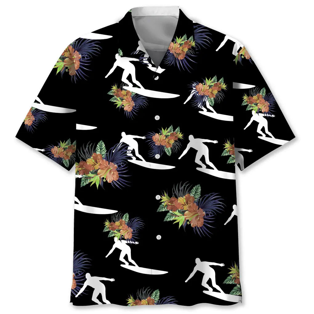 Hawaiian Shirt / Adults / S Surfing Hawaiian Nature Hawaiian Shirt