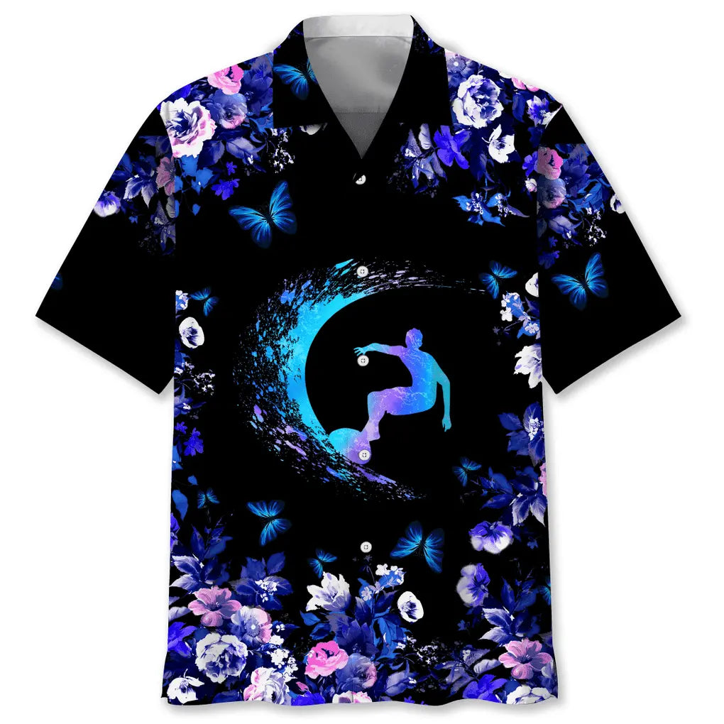 Hawaiian Shirt / Adults / S Surfing Hawaiian Nature Hawaiian Shirt