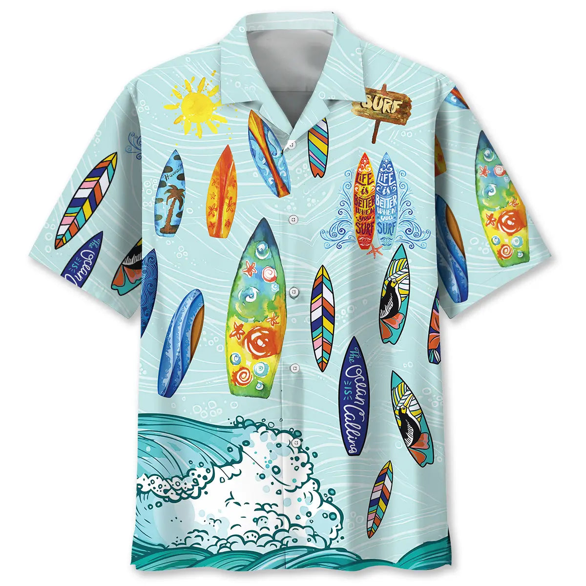 Hawaiian Shirt / Adults / S Surfing Ocean Hawaiian Shirt