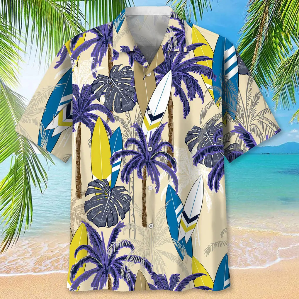 Surfing Palm Hawaiian Shirt